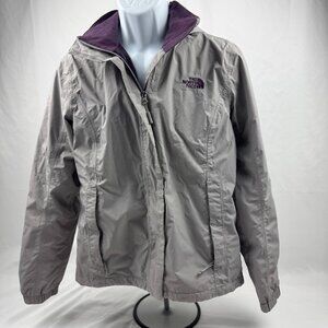 The North Face Dryvent Gray Purple Jacket Mesh Lined Women's Size M Hooded